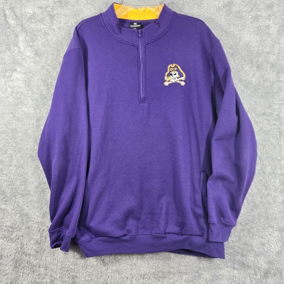 Colosseum Athletics Other - East Carolina ECU Quarter Zip Pullover Shirt Sweatshirt Men 2XL Purple Pirates